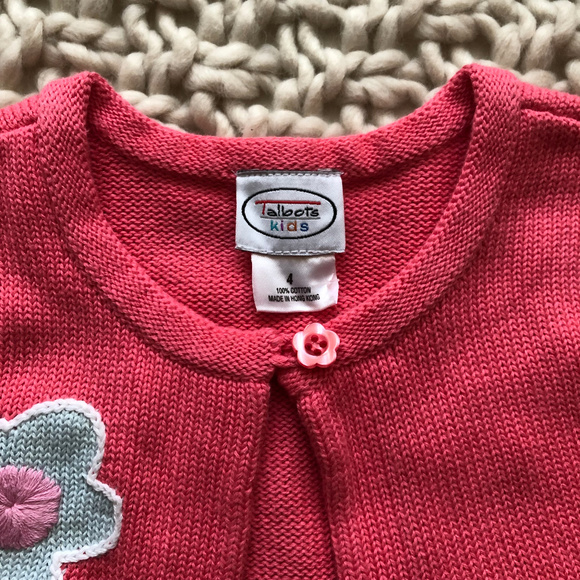 Talbots Kids Girls Size 4 Poppy Cardigan NWT - Picture 2 of 4